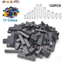 122pcs Thick Figures Bricks 12 Size DIY Building Blocks Educational Creative Size Compatible With 3001 Plastic Toys for Children