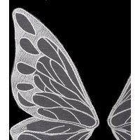 Lace Fabric Butterfly Wings Appliques Organza Clothing Stickers Butterfly Wings Patch Embroidered Patch Tulle 3D Wings Patch