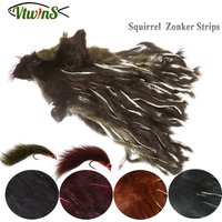 Vtwins Fly Tying Fur Pine Squirrel Zonker Strip Natural Thick Hair Leeches Streamer Nymphs Flies Fly Fishing Tying Materials