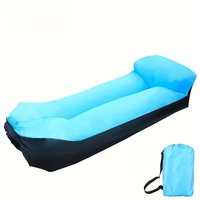 Portable Inflatable Lounge Chair with Pillow Waterproof Sofa for Camping Beach & Festivals Easy Setup with Bag 240*70cm