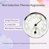 Mini Pointer Type Thermometer Hygrometer Indoor Room Induction Temperature Humidity Meter Gauge For Home No Battery Required