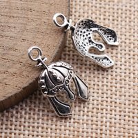 40pcs 24x12mm(0.94x0.47inch) Antique Silver Color Soldier Helmet Charms Pendants DIY Jewelry Making Accessories
