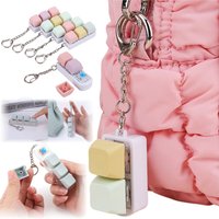 Keyboard Key Fidget Toy Reliver Stress DIY Finger Button Clicker Toys 2/3 Keys Colorful Keychain Keycap Antistress Toys for Kids