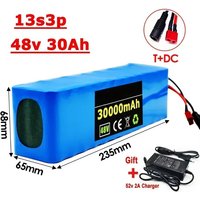 48V 20Ah 2000W Hochleistungs-Lithium-Ionen-Akkupack mit BMS für 48V-Motoren und 54,6V-Ladegerät 13S3P DC/T-Konfiguration