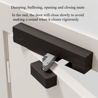Hydraulic Door Closer Lightly Strengthened Damper Buffers Closed Door Flat Externally Open Invisible Household Door Fittings