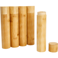 23cm Length Empty Bamboo Toothbrush Tube & Tea Bottle Eco-Friendly Toothbrush Case Travel Portable Tooth Brush Holder Box