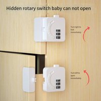 Baby Safety Drawer Lock password Anti-Pinching Hand Cabinet Drawer Locks Plastic White Safety Buckle for Kids Protection