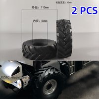 2 Pcs RC 1.9 inch Rubber Herringbone Tire Tyre For 1/10 Rc Crawler Truck Trx4 Defender Scx10 Rc4wd Wheel Rims Parts Accessories