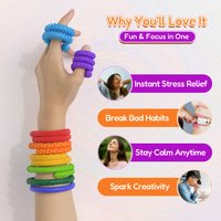 Silicone Sensory Sticks | Flexible, Shape-Changing Fidget Toys for Kids & Adults ,Mixed Color Stocking Stuffers for Teens