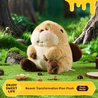 Beaver Transformation Plan Plush Doll Toy Graduation Gift for Girls Stuffed Beaver Beanie Baby Hanging Ornament
