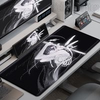 Black White Skeleton Sword Girls Mouse Mat XL Aesthetics Mouse Pad Gaming Laptop Table Mat Office accessories Pc Cabinet Carpet