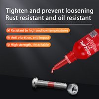 Screw Glue 271 Anti Loosening Fastener Anaerobic Glue 271 Thread Lock Sliding Wire Seal Low Strength High-temperature Resistant