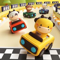 Cartoon Animal Car Toy - Press to Move Fun Vehicle Play for Kids