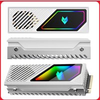 M.2 2280 SSD Heatsink SSD Aluminum Alloy Radiator Built-in Fan 5V 3 Pin ARGB Hard Drive Heatsink M.2 Radiator for M.2 2280 SSD
