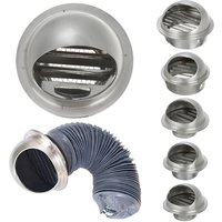 1Pc Stainless Steel Exterior Wall Air Vent Durable Vents Waterproof Cap Ducting Ventilation Grilles Vent Outlet Cover