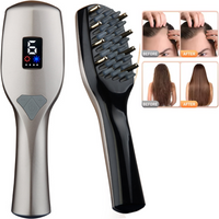 EMS Laser Vibration Scalp Massage Comb Light Therapy Head Stress Relif Massage Comb Anti Hair Loss Anion Spray Hair Growth Brush