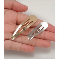 20 Pieces Water Drop Clip BB Clip Metal Snap Hair Clip Base for DIY Jewelry Making Pearl Bow Hair Clip Hair Accessories