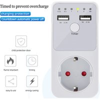 Electronic Timer Switch 6 Hour Programmable Countdown Intelligent Timing Outlet Socket USB Interface EU US UK FR Plug