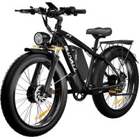 AliExpress NONE F1 E-Bike 2000W Dual Motor 48V22.4AH Lithium Battery Hydraulic Brake Electric Bike 26 Inch Off-Road Tires, Adult Mountain E-bike