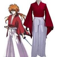 Anime Rurouni Kenshin Himura Kenshin Cosplay Costume Kendo Suits Top Pants Belt JP Kimono Uniform Halloween Carnival Suit