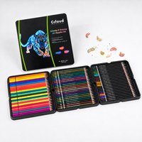 72 Art Drawing Pencils Set,Including Oil-Based, Metallic, Neon Pastel Colored Pencils.Ideal for Sketching