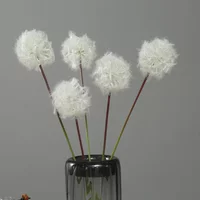 5Pcs/lot Arificial White Dandelions Flower Wedding Bouquet Fake Flowers Dandelion Home Decoration Party Floral Photography Props