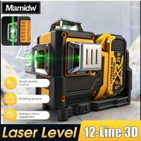 12 Lines 3D Laser Level High-Precision Green Line Leveling Portable Green Beam