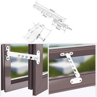 New Inner Window Limiter Latch Position Stopper Casement Wind Brace Home Security Door Windows Sash Lock Child Safety Protection