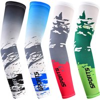Ice Silk Sleeve Sunscreen Cuff UV Sun Protection Arm Sleeves Anti-Slip Men Women Long Gloves Outdoor Cool Sport Cycling Visor