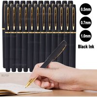 2/4/8/10/20/30/50Pcs Large Capacity Black Ink Gel Pen 0.5 0.7 1.0 Tip Refill Matte Handle Business Signature Writing Stationery