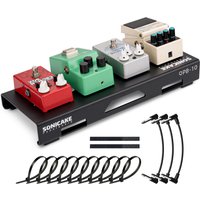 SONICAKE Mini Guitar Pedal Board Guitar Effects Compact Small Pedalboard with Pedals Mountain Tape,Cable Tie & Patch cables