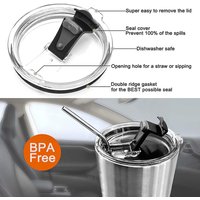 1Pc Spill Resistant Lid For 20 And 30 Oz Lid Fits Tumbler And More Replacement Tumbler Spill-Proof Cup Lids Drop Shopping