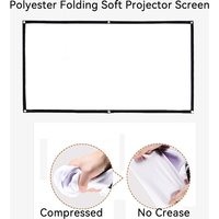 Écran de projection portable Thinyou 60, 72, 84, 100, 120 pouces 16:9, simple, fin et souple, pliable pour cinéma maison et extérieur