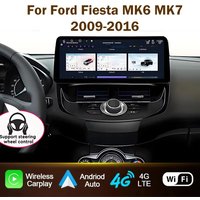 12.3 inch Car Radio For Ford Fiesta MK6 MK7 2009-2016 LHD RHD Android Multimedia Video Player GPS Wireless Carplay QLED Screen image 4