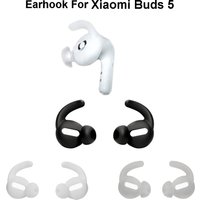 2Pair Ear Hooks Tips for Xiaomi Buds 5 Earbuds Case Cover Anti Slip Holders EartipsTriple