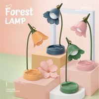Lampe de bureau LED à fleurs, éclairage de chambre d'étudiant, lampe de lecture tactile, Protection des yeux, lampe multifonction, lampe de Table