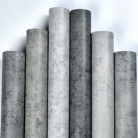 Cement Gray Stickers Self-adhesive Waterproof Retro Old Mottled Pattern Wall Stickers Dark Gray Wallpaper Industrial Style Room