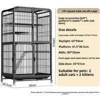 Large Pet Cage Multi-Layer Cat Villa Kennel Cat Nest for Indoor Cats Pet Crate with Multiple Levels