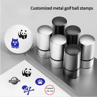 Custom Metal Shell Golf Ball Stamp, Quick Dry Waterproof Fadeless Ink, Personalized Pattern Marker for Golf Ball Identification