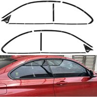 Matte/Glossy Black Chrome Delete Window Trims For BMW 2 Series F22 2014-2017