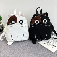 Fashion Kawaii Cat Schoolbags Cute Canvas Backpack Bags Large Capacity Travel Backpack Student
