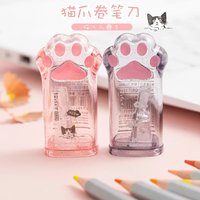 1-6pcs Kawaii Cat Paw Shaped Pencil Sharpener Stationery Kids Gift Cute School Supplies Korean Stationery