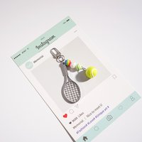 Tennis Racket Keychain Creative Badminton Golf Pendant Car Keyring Fashion Bag Accessories Love Sports Fans Souvenir Small Gifts