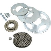 25H 158L Chain 55T/65T/80 Tooth Rear Sprocket Gear Free Wheel Ratcheting Adapter For Electric Bicycles Go Kart Scooter Mini Bike