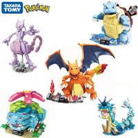 Pokemon Charizard Mewtwo Bulbasaur Building Blocks Cartoon Figure Model Bricks Sets Movie Doll Model Educational DIY Toys Gifts