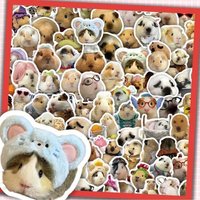 100pcs Realistic Guinea Pig Mouse Sticker Cute Pet Sticker Cup Phone Desktop DIY Decal