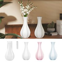 Striped Vase with Narrow Neck, Silicone Mold, Simple Ceramic Flower Vase Mold, DIY Home Decor Stone Ornament