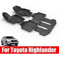 Car tpe Floor Mats For Toyota Highlander 2021 2022 2023 2024 2025 LHD RHD XU70 Trunk Mat Catpet Accessories