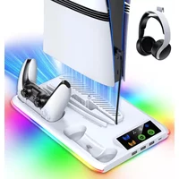 Stand For Sony PS5 Console Playstation Play Station PS 5 Pro Slim Support Cooler Fan Base Holder Control Charger Game Accessory