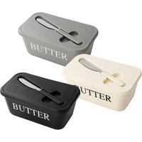 Butter Container Box Butter Dish With Lid And Knife Restaurant Sealed Storage Box For Kitchen Cheese Box Butter Dish Tableware